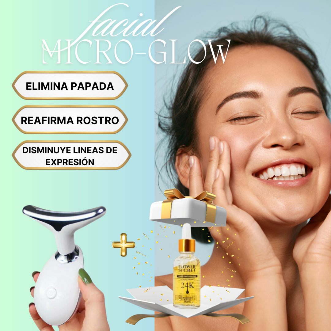 Super pack de cuidado personal: Masajeador Facial+Serum antiedad de regalo